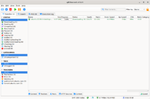 qBittorrent ana pencere ekranı