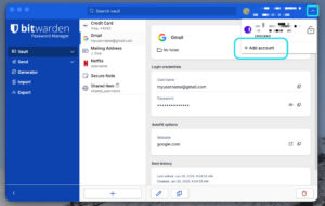 Bitwarden ekran görüntüsü 2