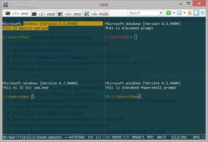 ConEmu çoklu sekme ve split panel ekranı