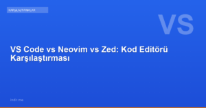 VS Code vs Neovim vs Zed: Kod Editörü Karşılaştırması