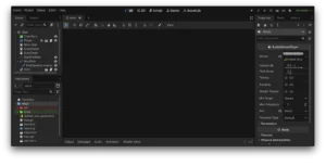 Godot Engine editör arayüzü