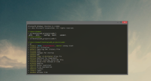 Cmder konsol emülatörü ana ekranı