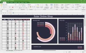 FreeOffice PlanMaker hesap tablosu arayüzü
