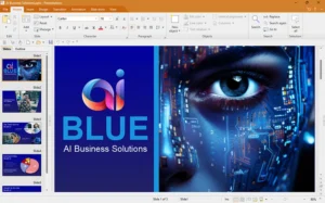FreeOffice Presentations sunu uygulaması arayüzü