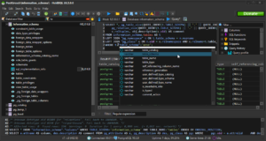 HeidiSQL SQL sorgu editörü arayüzü