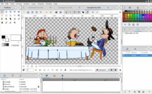 Synfig Studio 2D animasyon editörü ana arayüzü