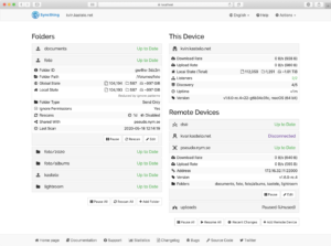 Syncthing web arayüzü ile cihaz senkronizasyon yönetimi