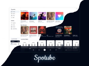 Spotube masaüstü müzik oynatıcı arayüzü