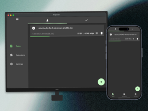 Gopeed modern indirme yöneticisi arayüzü