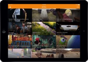 VLC Media Player iPad kütüphane görünümü